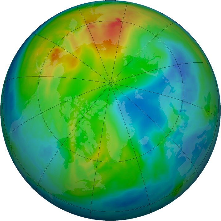 Arctic ozone map for 21 November 2014